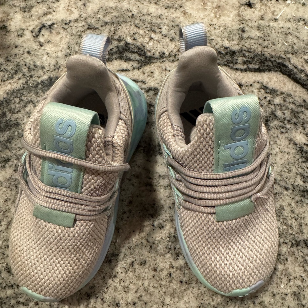 adidas Kids Shoes in Gray and Mint
